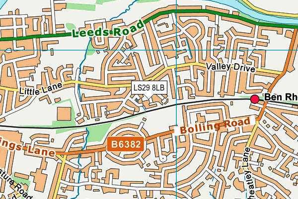 LS29 8LB map - OS VectorMap District (Ordnance Survey)