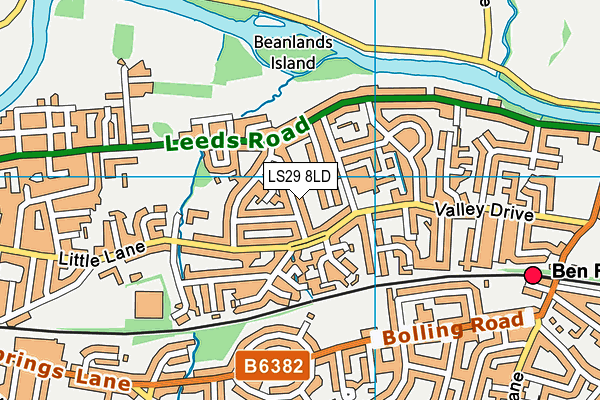 LS29 8LD map - OS VectorMap District (Ordnance Survey)