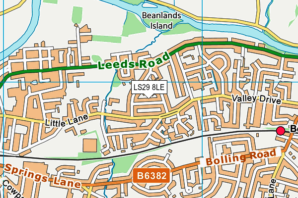 LS29 8LE map - OS VectorMap District (Ordnance Survey)