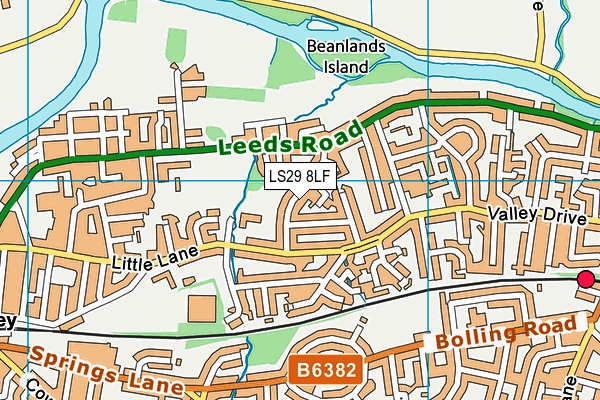 LS29 8LF map - OS VectorMap District (Ordnance Survey)