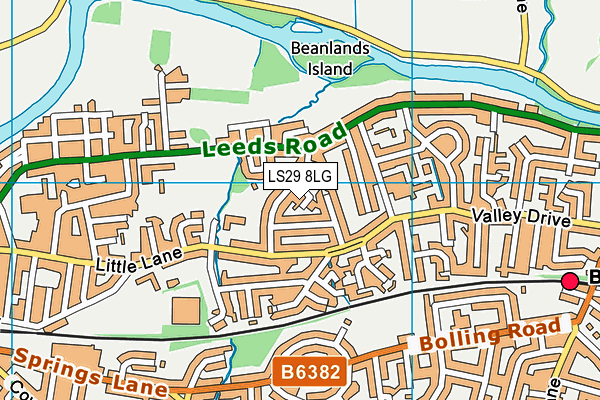 LS29 8LG map - OS VectorMap District (Ordnance Survey)