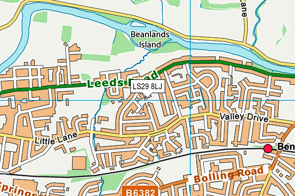 LS29 8LJ map - OS VectorMap District (Ordnance Survey)