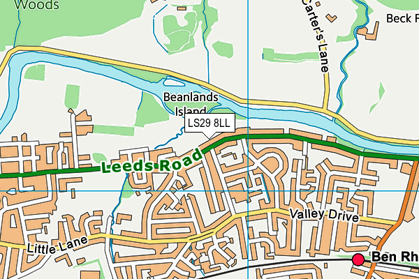LS29 8LL map - OS VectorMap District (Ordnance Survey)