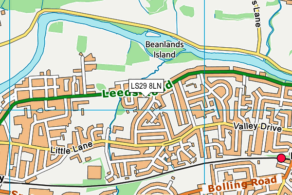 LS29 8LN map - OS VectorMap District (Ordnance Survey)