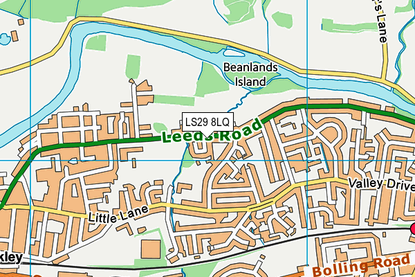 LS29 8LQ map - OS VectorMap District (Ordnance Survey)