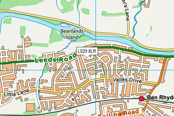 LS29 8LR map - OS VectorMap District (Ordnance Survey)
