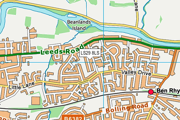 LS29 8LS map - OS VectorMap District (Ordnance Survey)