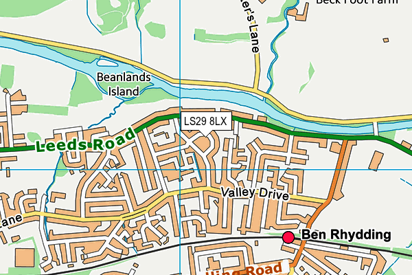 LS29 8LX map - OS VectorMap District (Ordnance Survey)