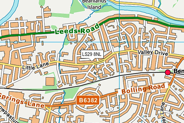LS29 8NL map - OS VectorMap District (Ordnance Survey)