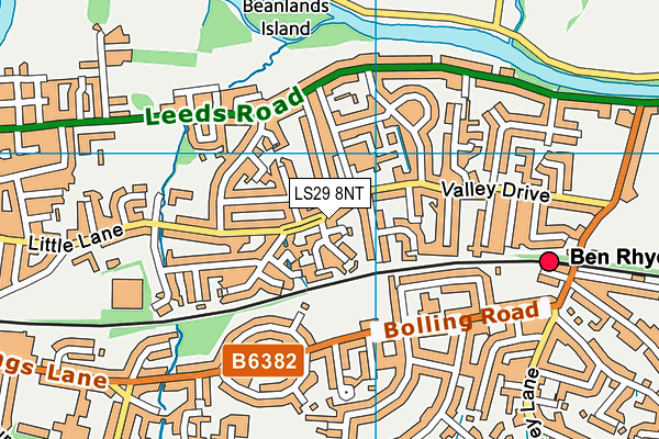 LS29 8NT map - OS VectorMap District (Ordnance Survey)