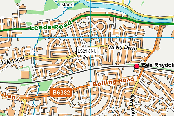 LS29 8NU map - OS VectorMap District (Ordnance Survey)