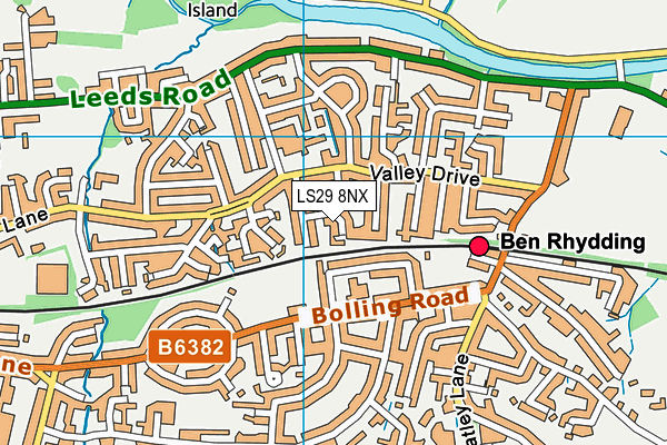 LS29 8NX map - OS VectorMap District (Ordnance Survey)