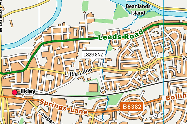LS29 8NZ map - OS VectorMap District (Ordnance Survey)