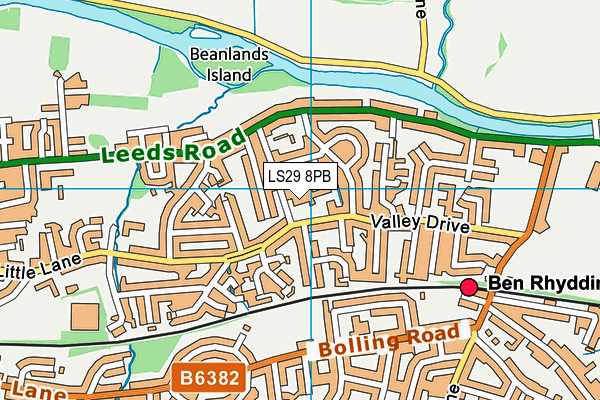 LS29 8PB map - OS VectorMap District (Ordnance Survey)