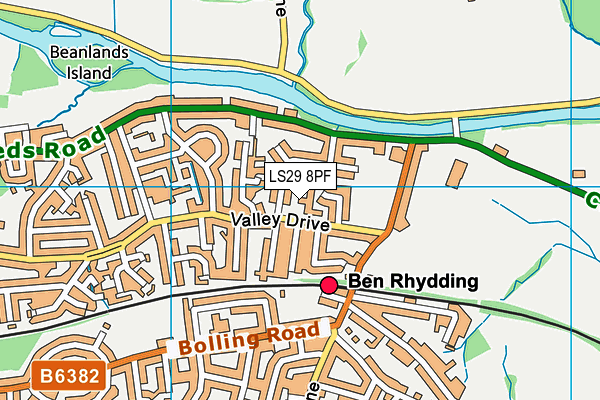 LS29 8PF map - OS VectorMap District (Ordnance Survey)