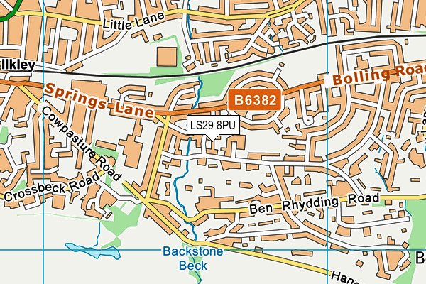 LS29 8PU map - OS VectorMap District (Ordnance Survey)