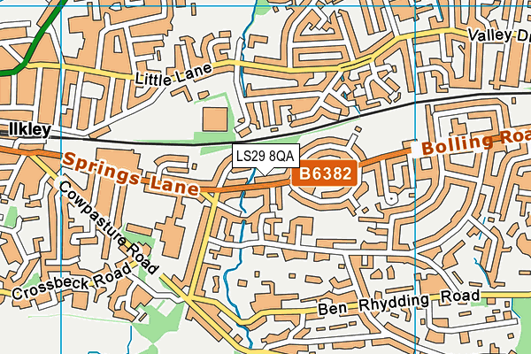 LS29 8QA map - OS VectorMap District (Ordnance Survey)
