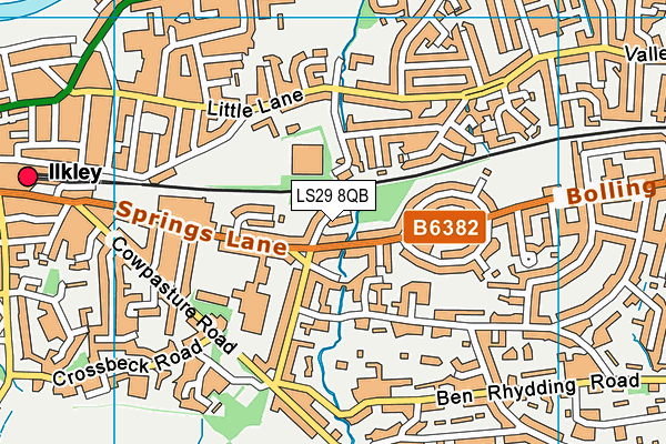 LS29 8QB map - OS VectorMap District (Ordnance Survey)