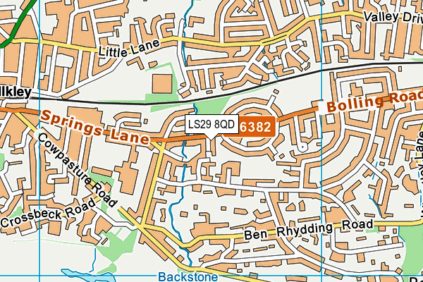 LS29 8QD map - OS VectorMap District (Ordnance Survey)