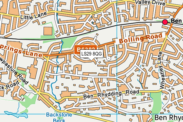 LS29 8QG map - OS VectorMap District (Ordnance Survey)