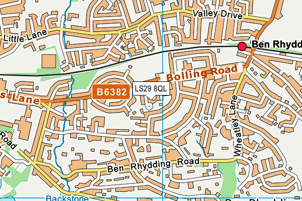 LS29 8QL map - OS VectorMap District (Ordnance Survey)