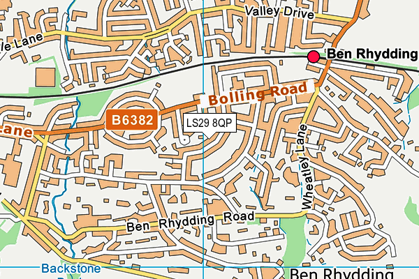 LS29 8QP map - OS VectorMap District (Ordnance Survey)