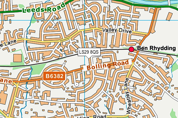 LS29 8QS map - OS VectorMap District (Ordnance Survey)