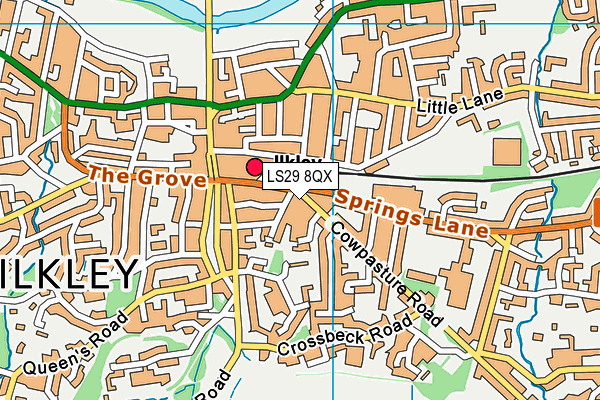 LS29 8QX map - OS VectorMap District (Ordnance Survey)