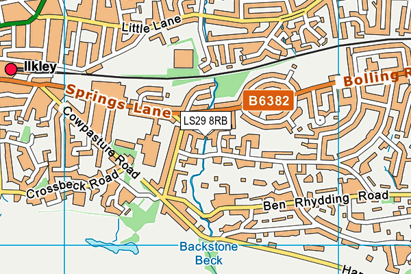 LS29 8RB map - OS VectorMap District (Ordnance Survey)