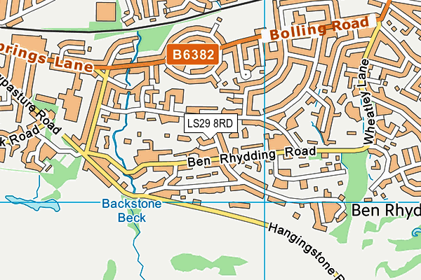 LS29 8RD map - OS VectorMap District (Ordnance Survey)