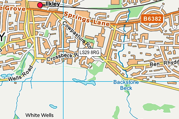 LS29 8RG map - OS VectorMap District (Ordnance Survey)