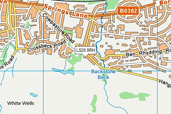 LS29 8RH map - OS VectorMap District (Ordnance Survey)