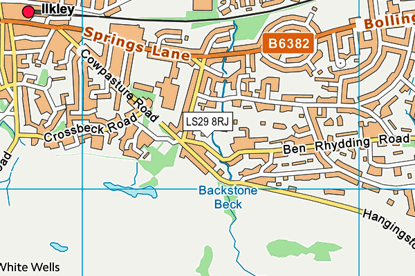 LS29 8RJ map - OS VectorMap District (Ordnance Survey)