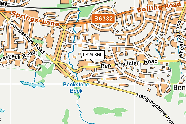 LS29 8RL map - OS VectorMap District (Ordnance Survey)