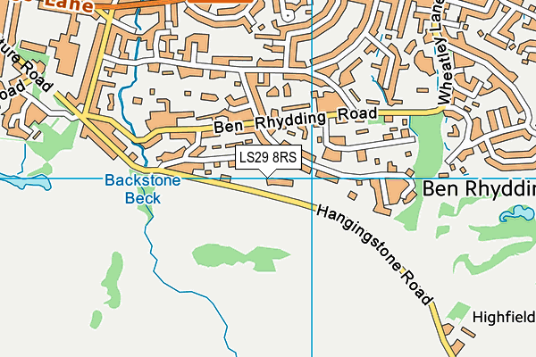 LS29 8RS map - OS VectorMap District (Ordnance Survey)