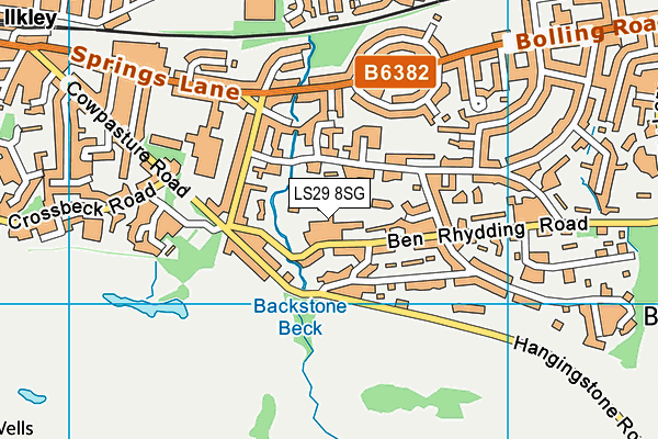 LS29 8SG map - OS VectorMap District (Ordnance Survey)