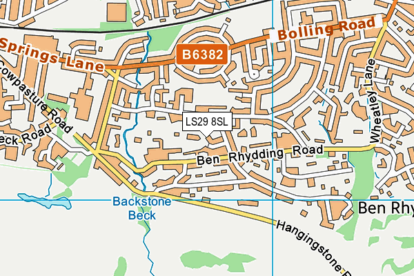 LS29 8SL map - OS VectorMap District (Ordnance Survey)