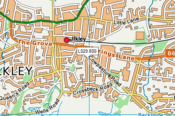 LS29 8SS map - OS VectorMap District (Ordnance Survey)