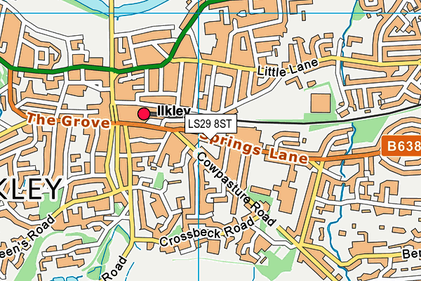 LS29 8ST map - OS VectorMap District (Ordnance Survey)