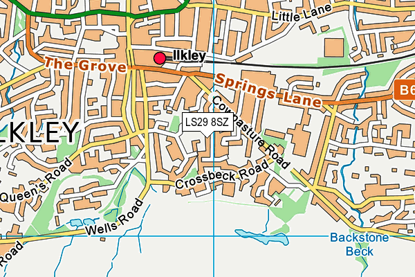 LS29 8SZ map - OS VectorMap District (Ordnance Survey)