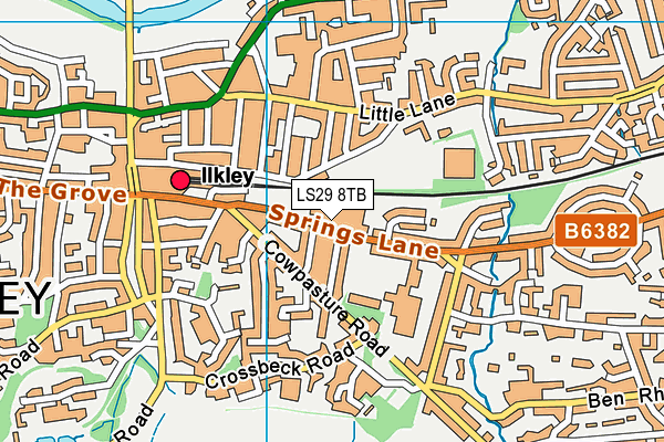 LS29 8TB map - OS VectorMap District (Ordnance Survey)