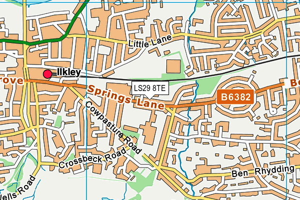 LS29 8TE map - OS VectorMap District (Ordnance Survey)