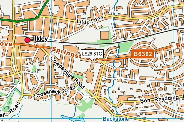 LS29 8TG map - OS VectorMap District (Ordnance Survey)