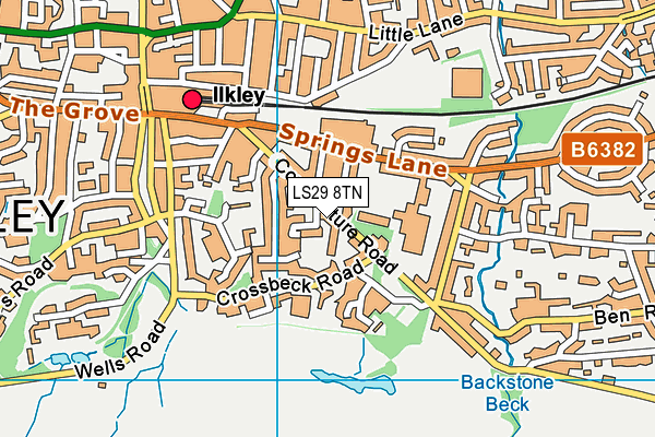 LS29 8TN map - OS VectorMap District (Ordnance Survey)