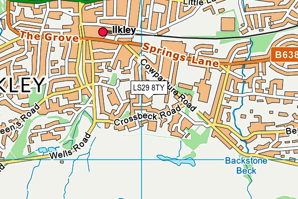 LS29 8TY map - OS VectorMap District (Ordnance Survey)