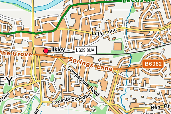 LS29 8UA map - OS VectorMap District (Ordnance Survey)