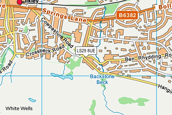 LS29 8UE map - OS VectorMap District (Ordnance Survey)