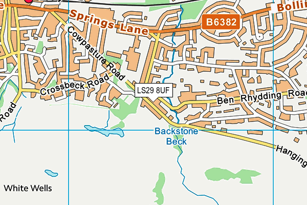 LS29 8UF map - OS VectorMap District (Ordnance Survey)