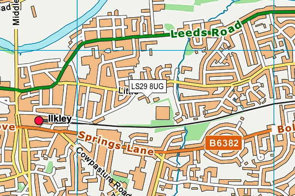 LS29 8UG map - OS VectorMap District (Ordnance Survey)