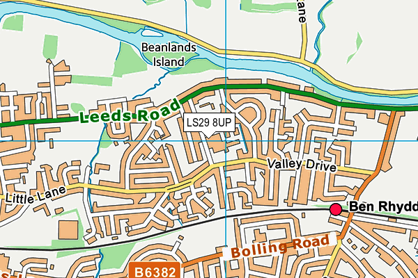 LS29 8UP map - OS VectorMap District (Ordnance Survey)